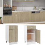 Petrashop Spodní skříňka se zásuvkou dub sonoma 40x46x81,5 cm dřevotříska – Zboží Dáma