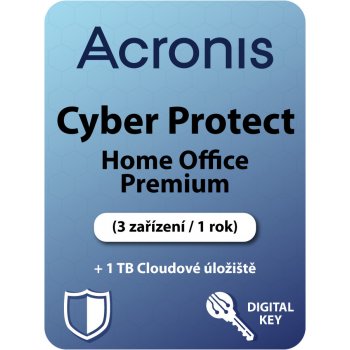 Acronis Cyber Protect Home Office Premium 3 lic. 1 rok + 1 TB Cloudové úložiště (HOQASHLOS)