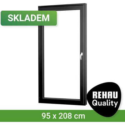 SKLADOVÁ-OKNA REHAU Smartline+ Bílá dovnitř / Šedá antracit ven 95 x 208 cm levé – Zboží Mobilmania