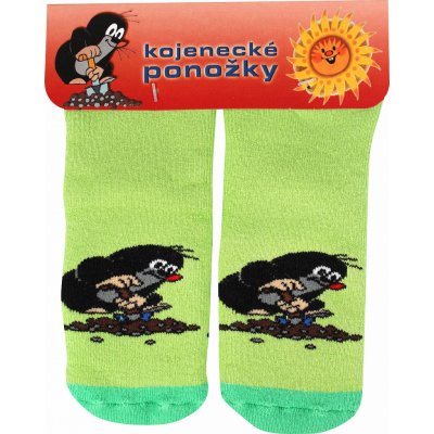Kojenecké froté ponožky Krteček zelená – Zboží Dáma