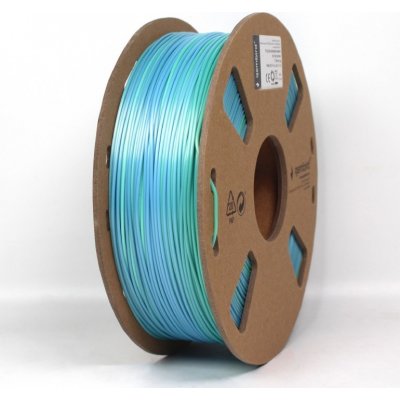 Gembird PLA, 1,75mm, 1kg, silk rainbow, modrá/zelená, 3DP-PLA-SK-01-BG – Zboží Mobilmania