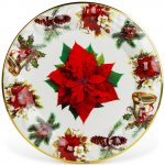 GLOBIZ Vánoční talíř plastový - vánoční hvězda 37,5cm – Sleviste.cz