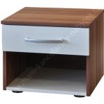 Noční stolek 60140, ořech/bílá – Zboží Dáma