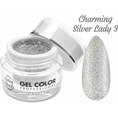 NANI UV/LED gel Glamour Twinkle Charming Silver Lady 5 ml – Hledejceny.cz