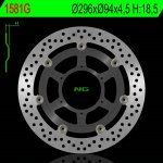 NG přední brzdový kotouč HONDA CBF 600 ABS 08-11, CBF 1000 ABS 06-16, CBR 250 ABS 11-16, CBR 300R ABS 14-20 (296X94X4,5) (prostředek hliníkový) - nahrazuje NG1149 | Zboží Auto