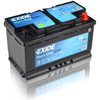 Exide Micro-hybrid AGM 12V 80Ah 800A EK800