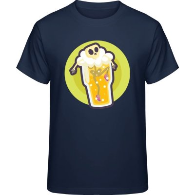 Premium tričko Design Smrtka v pivní sklenici Námořnická – Zboží Mobilmania