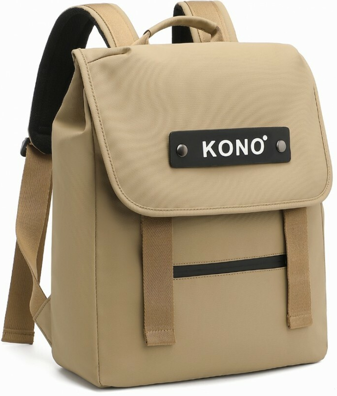 Kono voděodolný batoh s klopou khaki 14 l EQ2327