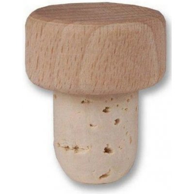 Korková zátka přírodní Griff s dřevěnou hlavou 35/15x30/19 – Hledejceny.cz