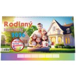 Vikpap Rodinný stolní se samolepkami 30 × 15 cm 2026 – Zboží Dáma