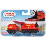 Mattel Tomáš a přátelé Velká tahací mašinka RAIL ROCKET JAMES, GHK70 – Zboží Dáma
