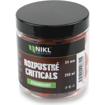 Nikl Rozpustné Criticals boilie Strawberry 250 ml 24 mm – Hledejceny.cz