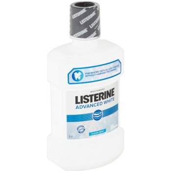 Listerine Advanced White ústní voda s bělicím účinkem příchuť Clean Mint (Multi-Action Mouthwash) 1000 ml