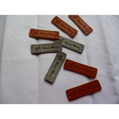 HAND MADE - EKO Kůže - cedulka Barva/odstín: Hnědá – Zboží Mobilmania