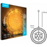 Modee ML-C3009 60LED D30cm vločka v kruhu vánoční dekorace pro okno, 3xAA teplá IP20 352733,00 – Hledejceny.cz
