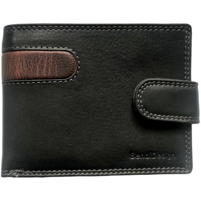 Sendi Design kožená pánská peněženka černá D-B01 Black – Zboží Mobilmania