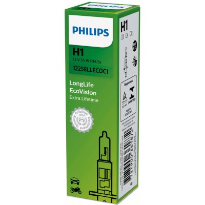 Philips LongLife EcoVision 12258LLECOC1 H1 P14,5s 12V 55W – Zbozi.Blesk.cz