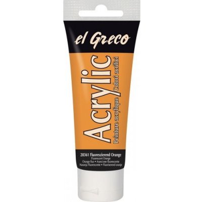 Kreul El Greco akrylová barva 75 ml fluorescenční oranžová – Hledejceny.cz
