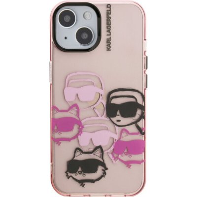 Karl Lagerfeld IML Multi K&CH Heads kryt pro iPhone 15 - růžový 57983125086 – Zboží Mobilmania