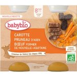 Babybio Mrkev a sušené švestky s hovězím masem 2 x 200 g – Zboží Dáma