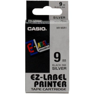 Páska do tiskárny štítků Casio XR-9SR1 9mm černý tisk/stříbrný podklad – Hledejceny.cz