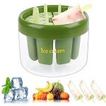 Formy na zmrzlinu s nádobou, sada zelená, 8 ks – Zboží Mobilmania