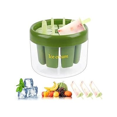 Formy na zmrzlinu s nádobou, sada zelená, 8 ks – Zboží Mobilmania