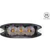 Exteriérové osvětlení AMIO Výstražné osvětlení oranžové 3x3W LED R65 R10 12 / 24V IP67