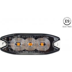 AMIO Výstražné osvětlení oranžové 3x3W LED R65 R10 12 / 24V IP67