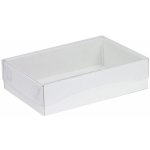 Dárková krabička s průhledným víkem 200x125x50/35 mm, bílá – Zbozi.Blesk.cz