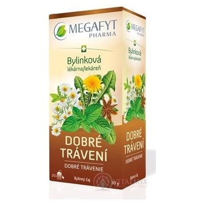 Megafyt Bylinková lékárna DOBRÉ TRÁVENÍ bylinný čaj 20 x 1,5 g – Hledejceny.cz