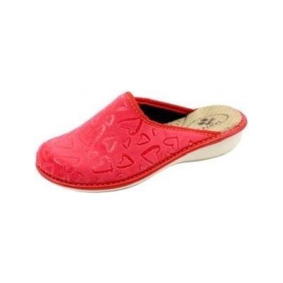 Santé LX/4012 dámská domácí obuv červená srdíčka červená – Sleviste.cz