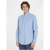 Pánská Košile Tommy Hilfiger Premium Oxford pánská vzorovaná košile světle modrá