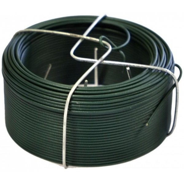 Příslušenství k plotu Vázací drát poplastovaný (PVC) 1,4 mm, délka 50 m zelený