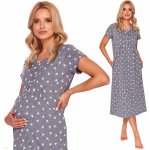 Doctor nap dámská těhotenská noční košile TM 4119 šedá vzor – Zboží Dáma