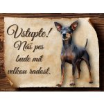 Sport hobby Cedulka Trpasličí pinč Vstupte CP952 15 x 11 cm – Zboží Dáma