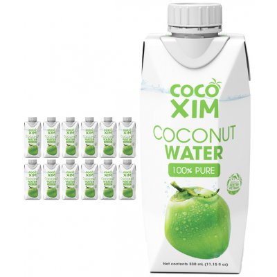 Cocoxim Kokosová voda 100 % Pure 12 x 330 ml – Zbozi.Blesk.cz