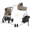 Kočárek Cybex SET BALIOS S LUX + korba + adaptéry + autosedačka + základna - ALMOND BEIGE 2024