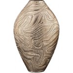 Dekorační zlatá váza s ornamenty 25 x 12 x 38 cm – Hledejceny.cz
