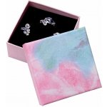 Nefertitis Papírová dárková krabička růžovomodrá na prsteny 5,2 x 5,2 x 3,2 cm NF27067 – Zboží Dáma