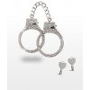 SM, BDSM, fetiš TABOOM Bondage In Luxury Diamond Wrist Cuffs Silver kovová pouta s kamínky