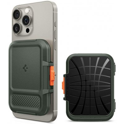 Spigen Lock Fit magnetický držák / MagSafe peněženka na karty - Military Green – Zboží Živě