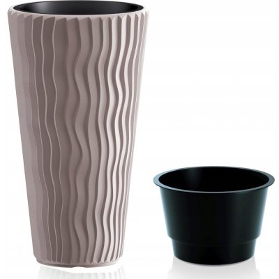 Prosperplast Květináč SANDY SLIM mocca 29,7 cm – Hledejceny.cz