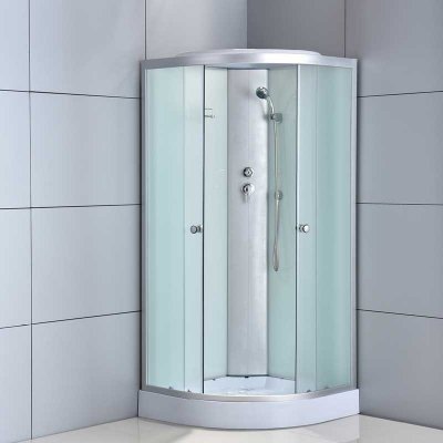 BPS-koupelny HYD-SB R303 s nízkou vaničkou 80x80 cm, Univerzální HYD-1444 chrom mléčné sklo – Zboží Mobilmania