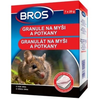 Bros Granule na myši a potkany 7 x 20 g 1630 – Zboží Mobilmania