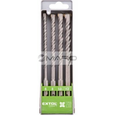 Extol Craft Vrtáky příklepové do betonu SDS PLUS, sada 4ks, průměr 6-8-10-12x160mm, SK 23902 – Zboží Mobilmania