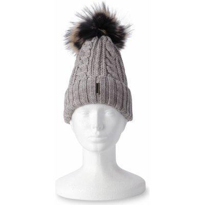 Wooline dámská zimní čepice s bambulí Sára šedohnědá – Hledejceny.cz