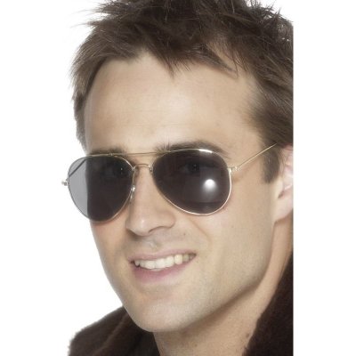 Smiffys.com Brýle pilot stříbrné 48-A – Zboží Dáma