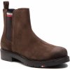 Pánské kotníkové boty Tommy Hilfiger Rwb Hilfiger Suede Chelsea FM0FM04202 hnědé