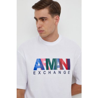 Armani Exchange bavlněné s potiskem 3DZTKA.ZJH4Z bílá
